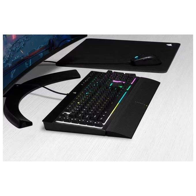 Corsair CH-9226765-IT K55 RGB PRO Tastiera Gaming a Membrana Cablata QWERTY Layout IT LED RGB 5 Zone 6 Macro Tasti IP42 colore Nero