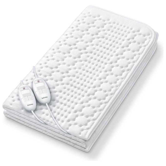Beurer TS26 Coprimaterasso Termico Matrimoniale Micropile 2 Zone 3 Livelli 140x150 cm colore Bianco