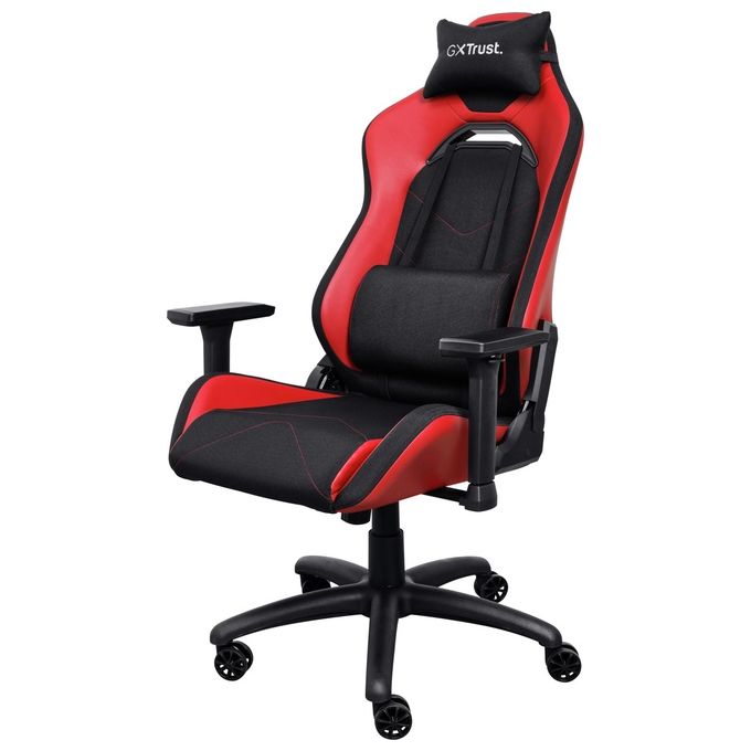 Trust 25064 GXT 714 Ruya Sedia da gaming universale Schienale e braccioli regolabili Peso massimo 150 Kg Altezza utente fino a 195 cm colore Rosso