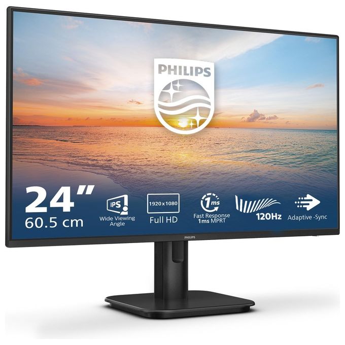 Philips 24E1N1100A Serie 1000 Monitor 23.8'' Full HD IPS 1920x1080 100Hz 1ms Altoparlanti HDMI VGA colore Nero