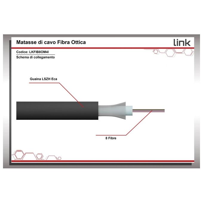 Link Cavo Fibra Ottica Loose Tube 8 Fibre Om4 Indoor-Outdoor Cpr Eca