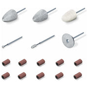Beurer 572.17 Set di Accessori di Ricambio per Manicure e Pedicure MP 52 con 8 Pezzi in Zaffiro Feltro e Metallo Duro 10 Dischi Monouso in Carta Abrasiva colore Grigio