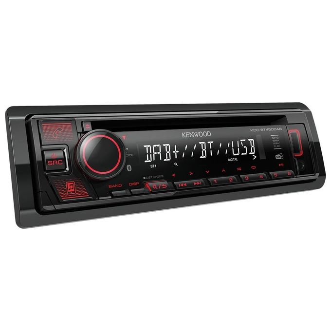 Kenwood, Autoradio, KDC-BT450DAB, Nero, 50 W, Bluetooth, DAB+