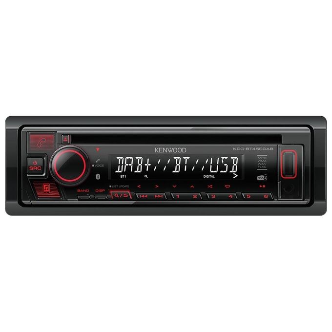 Kenwood, Autoradio, KDC-BT450DAB, Nero, 50 W, Bluetooth, DAB+