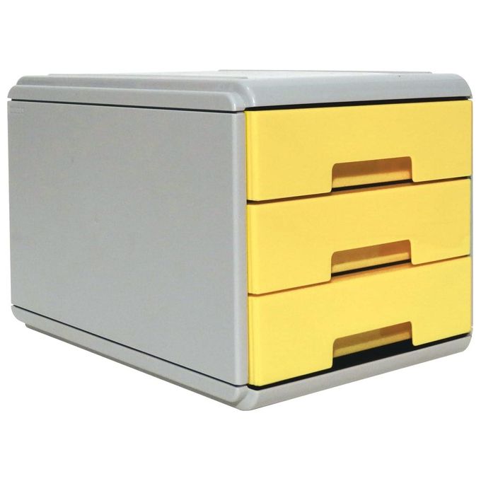 Arda Cassettiera Mini 3 Cassetti Colore Giallo Pastello