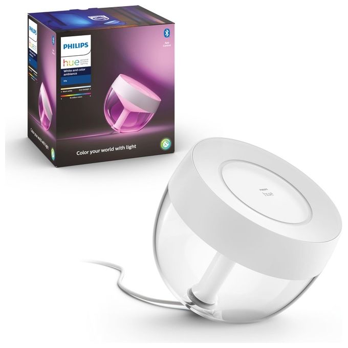 Philips Lampada da Tavolo Iris Hue White e Color Ambiance Illuminazione Intelligente e Versatile per Casa e Ufficio