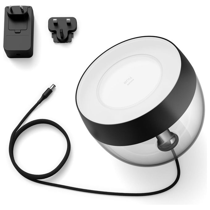 Philips by Signify 8719514264489 Philips Hue White and Color ambiance Lampada da tavolo Iris Lampada da tavolo intelligente LED Bluetooth Zigbee dimmerabile 570 lm colore Nero