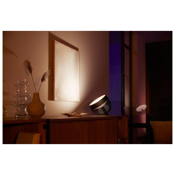 Philips by Signify 8719514264489 Philips Hue White and Color ambiance Lampada da tavolo Iris Lampada da tavolo intelligente LED Bluetooth Zigbee dimmerabile 570 lm colore Nero