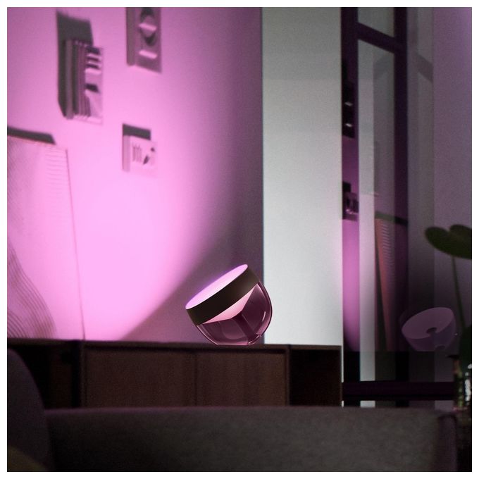 Philips by Signify 8719514264489 Philips Hue White and Color ambiance Lampada da tavolo Iris Lampada da tavolo intelligente LED Bluetooth Zigbee dimmerabile 570 lm colore Nero