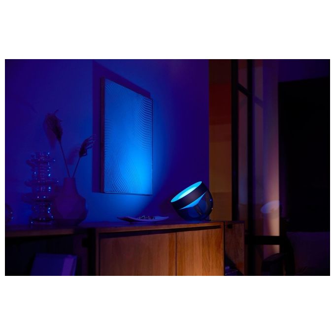 Philips by Signify 8719514264489 Philips Hue White and Color ambiance Lampada da tavolo Iris Lampada da tavolo intelligente LED Bluetooth Zigbee dimmerabile 570 lm colore Nero