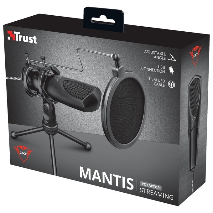 Trust GXT 232 Mantis Microfono per Pc Nero
