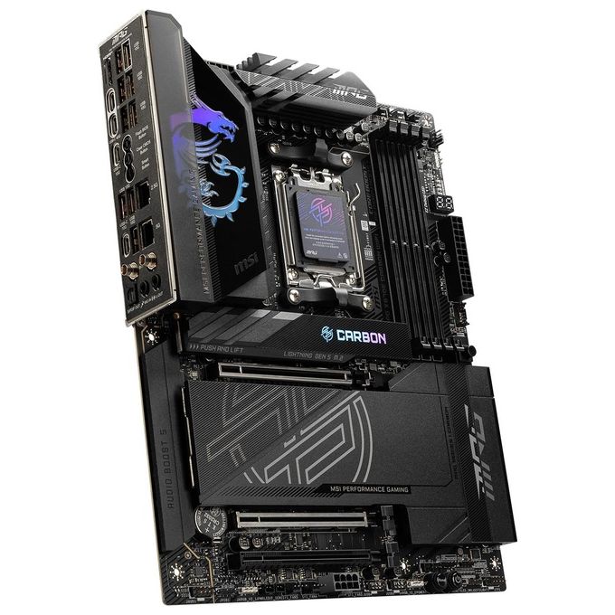 MSI MPG X870E CARBON WIFI Scheda Madre AMD X870E Socket AM5 ATX DDR5 4 slot M.2 Wi-Fi 7 colore Nero