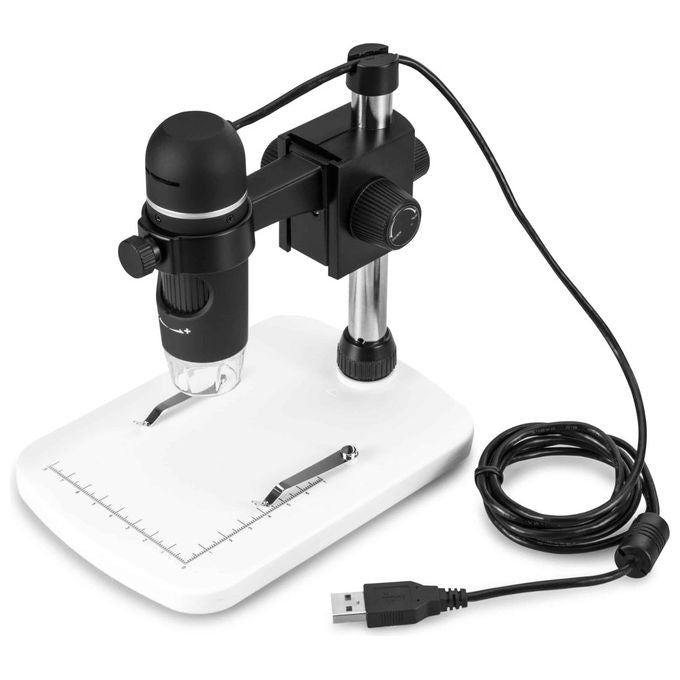 DIPROGRESS DP-H-USB5 HOOKE Microscopio Digitale Portatile 5MPX Ingrandimento 10X-300X con Tavolino colore Nero