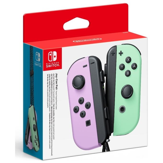 Nintendo 10011584 Joy-Con Gamepad Set 2 Controller Wireless Bluetooth Nintendo Switch colore Viola Verde Pastello