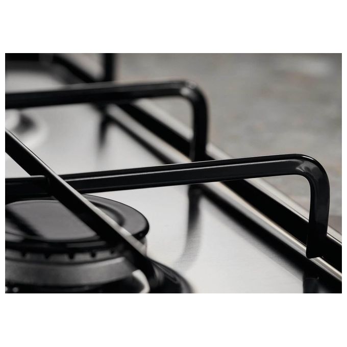 Electrolux EGS6434X Slim Profile 2.0 Piano cottura Gas 60 cm 4 fuochi Comandi Frontali Accensione Elettrica colore Acciaio Inox