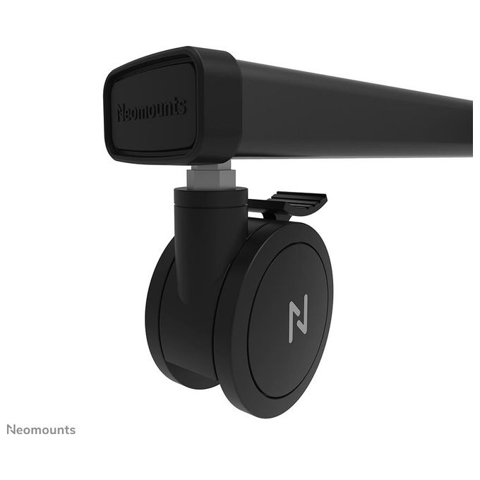 Neomounts W127366252 FL55-875BL1 Carrello TV Motorizzato per Display 55-100 Pollici VESA 100x100-800x600 Altezza Regolabile con Telecomando Ruote Bloccabili Fino a 110 Kg colore Nero