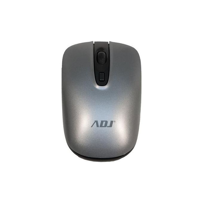 Adj KIT_ Desktop Wireless KW10 Platinum Tastiera Multimediale con Mouse Ergonomico Resistente all'Acqua Silver-Nero