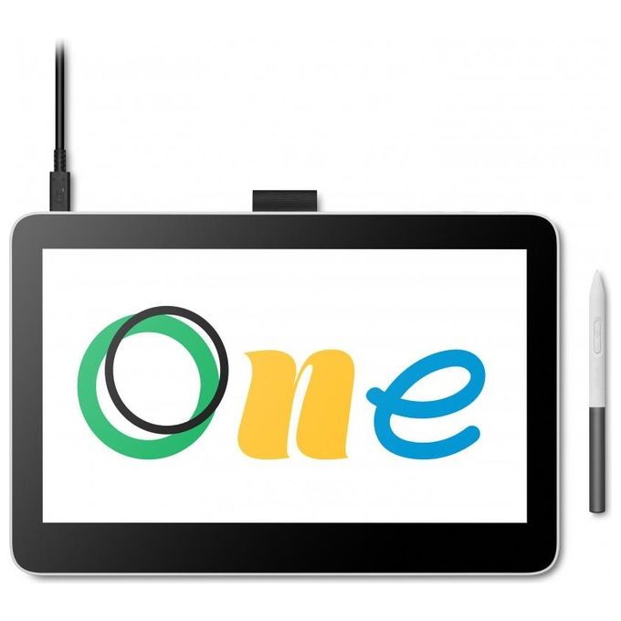 Wacom DTH134W0B One 13 touch Tavoletta Grafica Display Interattivo 13.3'' Full HD 1920x1080 2540 lpi Bianco