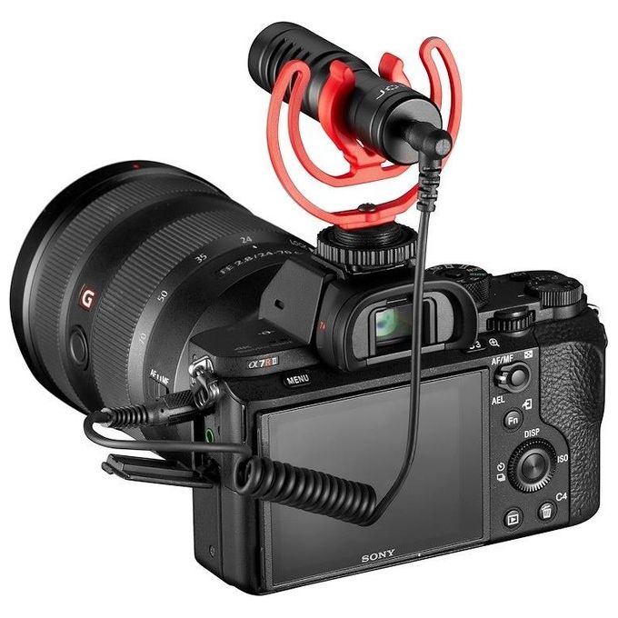 Joby JB01643-BWW Wavo Mobile Microfono per Fotocamera Cardioide 35 18000 Hz Jack 3.5 mm Supporto Antivibrazioni colore Nero Rosso