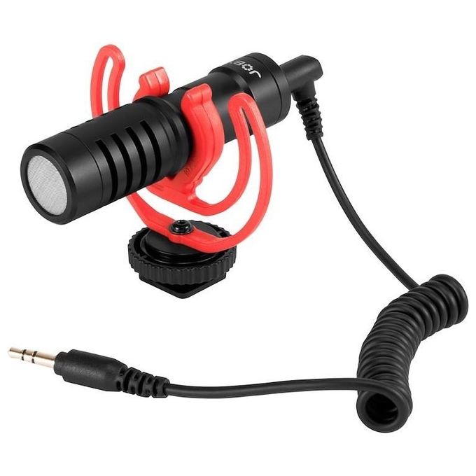 Joby JB01643-BWW Wavo Mobile Microfono per Fotocamera Cardioide 35 18000 Hz Jack 3.5 mm Supporto Antivibrazioni colore Nero Rosso