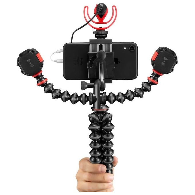 Joby JB01643-BWW Wavo Mobile Microfono per Fotocamera Cardioide 35 18000 Hz Jack 3.5 mm Supporto Antivibrazioni colore Nero Rosso