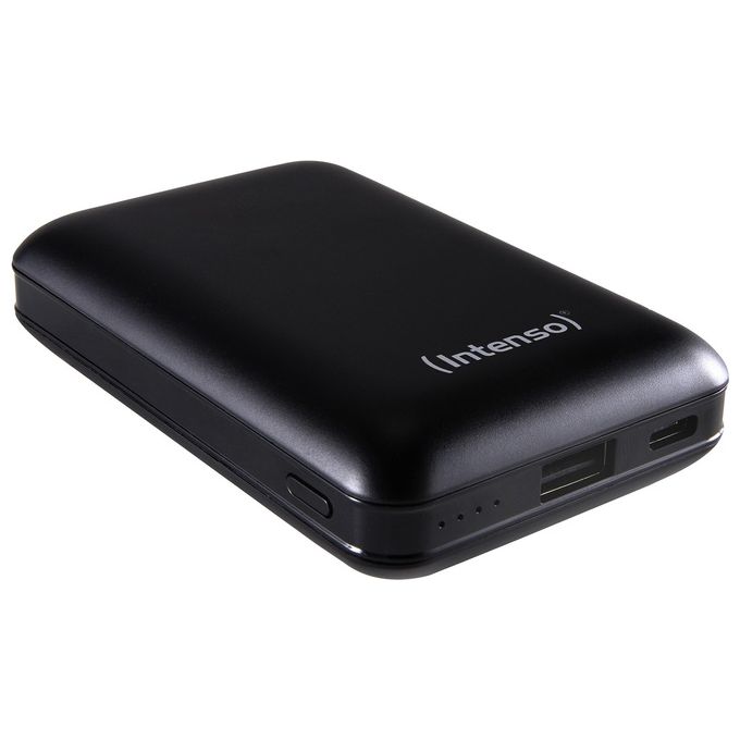 Intenso Powerbank XC10000 Caricabatterie Portatile con Cavo Usb-C Integrato 10000mAh Nero