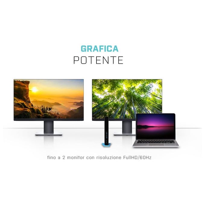 I-tec U3DUALHDMIDOCK Docking Station USB 3.0 USB-C Dual HDMI 6 porte USB Gigabit Ethernet colore Nero