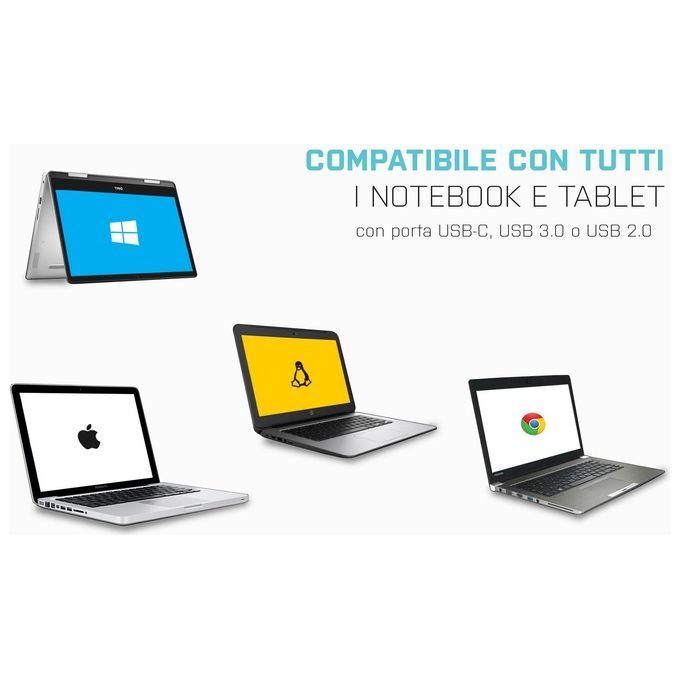 I-tec U3DUALHDMIDOCK Docking Station USB 3.0 USB-C Dual HDMI 6 porte USB Gigabit Ethernet colore Nero