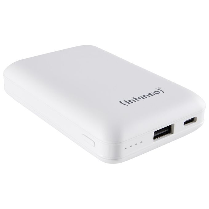 Intenso Powerbank XC10000 Caricabatterie Portatile con Cavo Usb-C Integrato 10000mAh Bianco