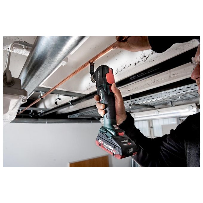Metabo 6130888800 MT 18 LTX BL QSL Multitool a batteria 18 V 2x4 Ah LiHD con motore brushless e cambio utensili rapido colore Nero Verde Rosso