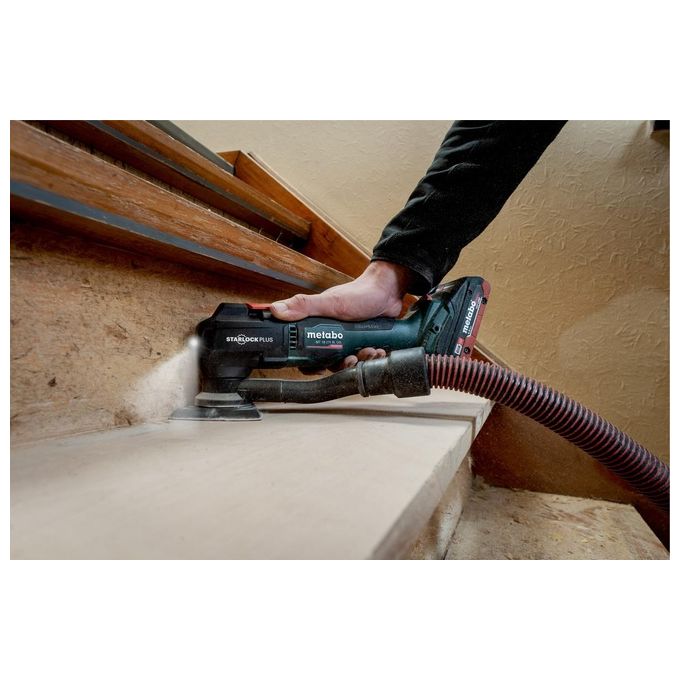 Metabo 6130888800 MT 18 LTX BL QSL Multitool a batteria 18 V 2x4 Ah LiHD con motore brushless e cambio utensili rapido colore Nero Verde Rosso