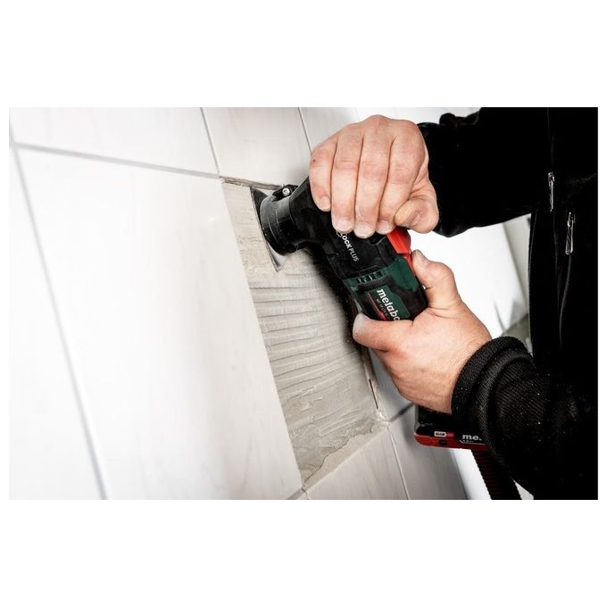 Metabo 6130888800 MT 18 LTX BL QSL Multitool a batteria 18 V 2x4 Ah LiHD con motore brushless e cambio utensili rapido colore Nero Verde Rosso