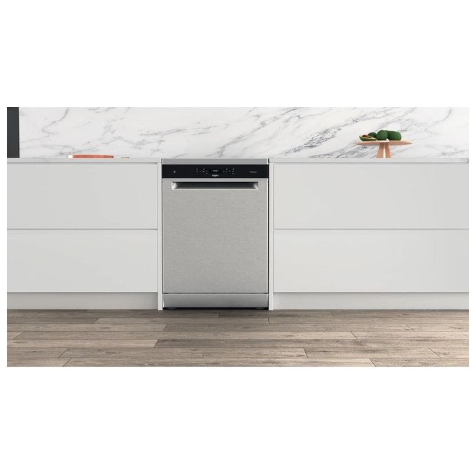 Whirlpool WFO3O41PLX Lavastoviglie Libera Installazione 14 coperti Classe C 41 dB NaturalDry 6° SENSO 10 programmi (85x60x59 cm) colore Inox