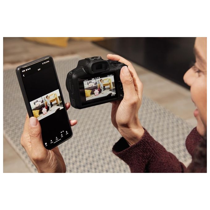 Canon 6052C013 EOS R100 Fotocamera Mirrorless APS-C 24,1 MP 4K Obiettivo RF-S 18-45mm f-4.5-6.3 IS STM Dual Pixel CMOS AF Wi-Fi Bluetooth colore Nero