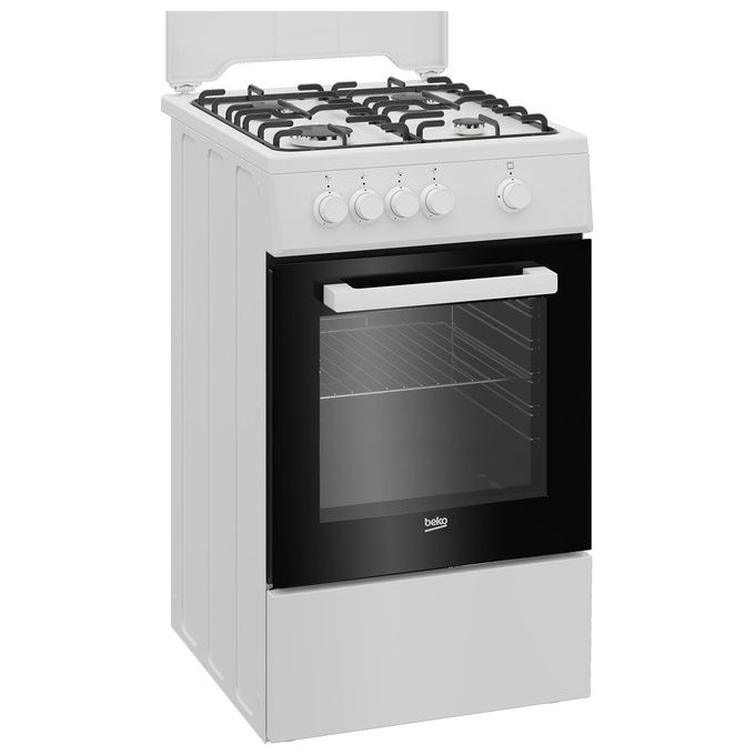 Beko FSG522DWC Cucina a Gas 4 Fuochi Forno a Gas 55 L Grill Termocoppia (85x50x60 cm) colore Bianco