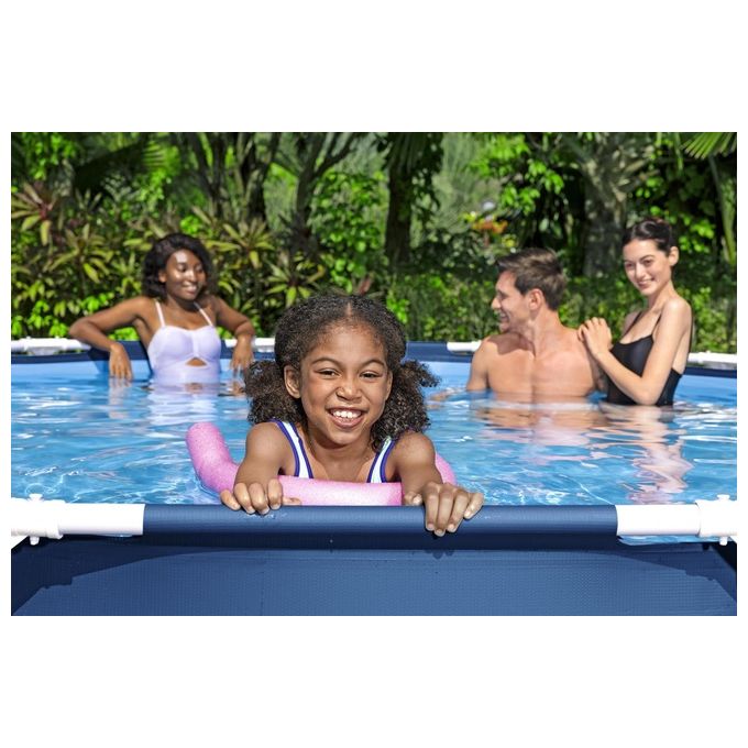 Bestway 56706 Steel Pro Piscina Fuori Terra Rotonda con Telaio 366x76 cm 6473 L colore Blu