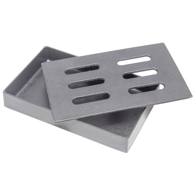 Char-Broil 140551 Box per Affumicare in Ghisa Ventilata per Barbecue 20x13x3.5 cm colore Nero