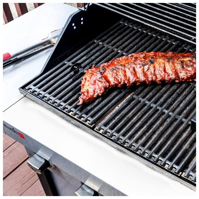 Char-Broil 140551 Box per Affumicare in Ghisa Ventilata per Barbecue 20x13x3.5 cm colore Nero