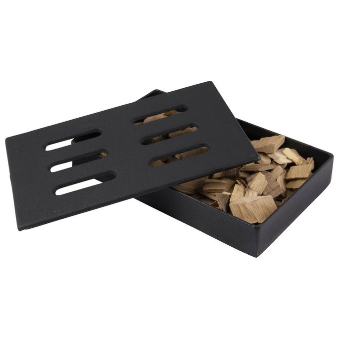 Char-Broil 140551 Box per Affumicare in Ghisa Ventilata per Barbecue 20x13x3.5 cm colore Nero