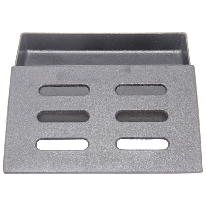 Char-Broil 140551 Box per Affumicare in Ghisa Ventilata per Barbecue 20x13x3.5 cm colore Nero