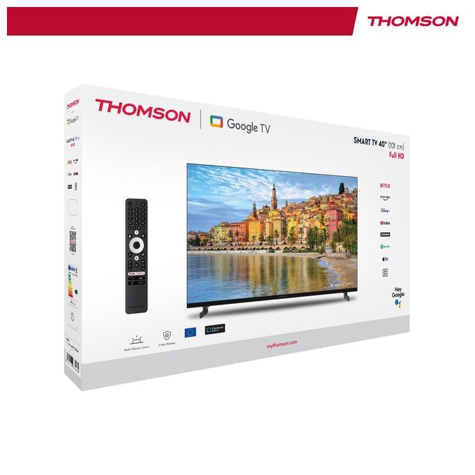 Thomson 40FG2S14 Smart TV LED 40'' Full HD Google TV Direct-LED Wi-Fi Bluetooth Dolby Digital colore Nero