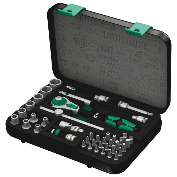 Wera 8100 SA 4 Set con Cr.Zyklop Speed Attacco da 1-4  in Pollici