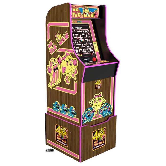 Arcade1Up MSP-A-20682 Cabinato Arcade Verticale 10 Giochi Bandai Namco Wi-Fi Schermo 17'' LCD con Riser e Light-Up Marquee colore Multicolore
