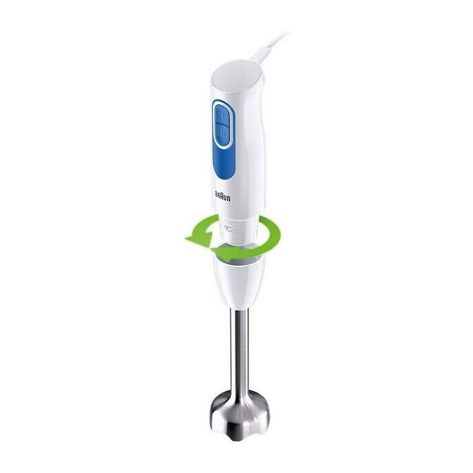 Braun MQ20236MWH MultiQuick 2 Frullatore a Immersione 600W 2 velocita' EasyTwist tritatutto 500 ml colore Bianco