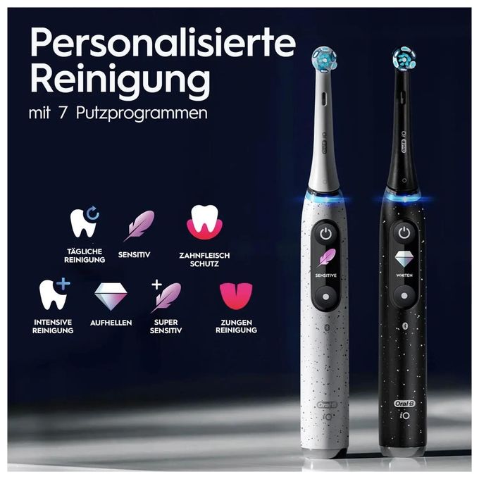 Oral-B 812068 iO10 Spazzolino elettrico con tecnologia rotante 7 modalita' indicatore pressione intelligente autonomia non specificata colore Nero
