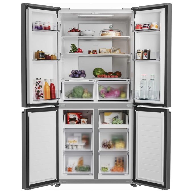 Hoover HHCR3818ENPL H-Fridge 700 Maxi Frigorifero 4 Porte 467 L 181,5 cm Classe E No Frost 35 dB colore Argento