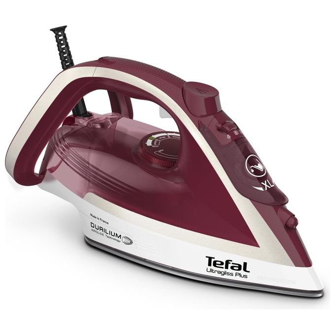 Tefal FV6810 Ultragliss Plus Ferro da stiro a vapore 2800 W 50 g-min vapore continuo 250 g-min colpo di vapore piastra Durilium AirGlide colore Rosso-Bianco