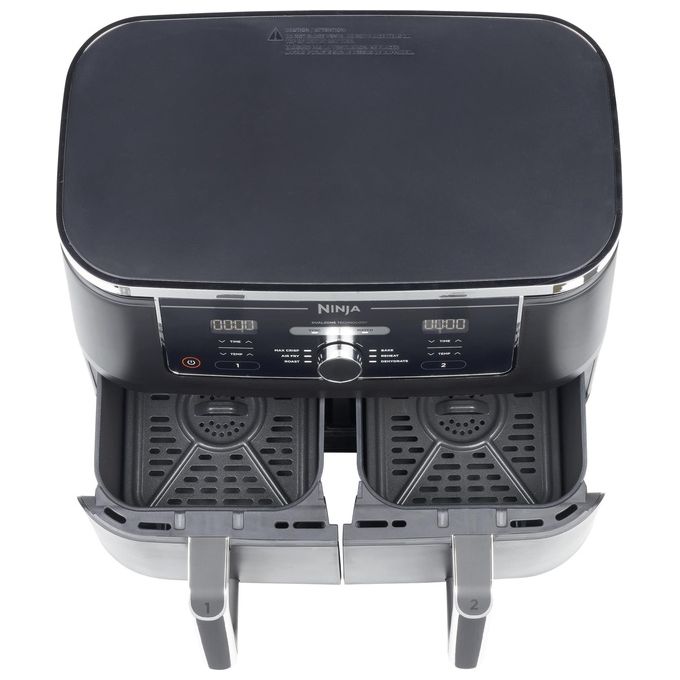 Ninja AF400EU Friggitrice ad aria Dual Zone 9.5 L 2470 W 6 funzioni 2 cestelli digitale colore Nero