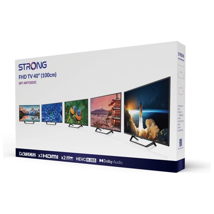 Strong SRT40FF2003C TV LED 40'' Full HD Decoder DVB-T2 DVB-S2 DVB-C 3 HDMI Dolby Audio Hotel Mode colore Nero