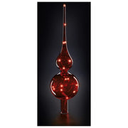 Krinner Lumix Tree Topper Rosso Puntale per Albero di Natale in Vetro Soffiato a Bocca